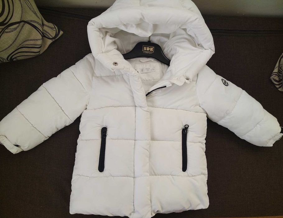 MANGO Зимно детско бяло яке