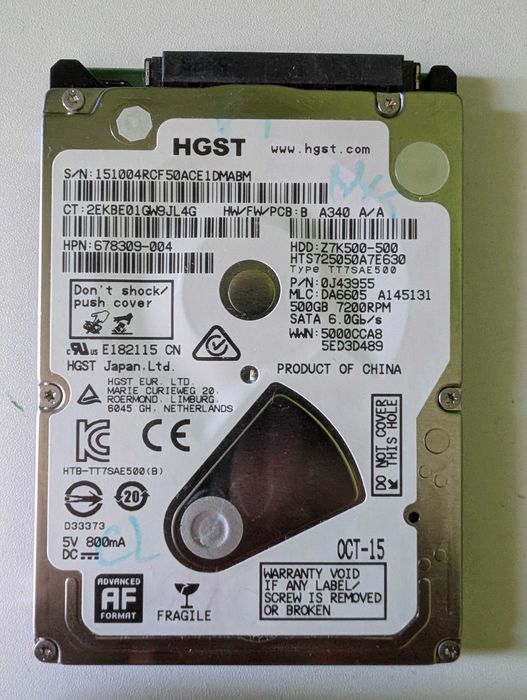 Hard disk 2.5 Hitachi 500GB HDD
