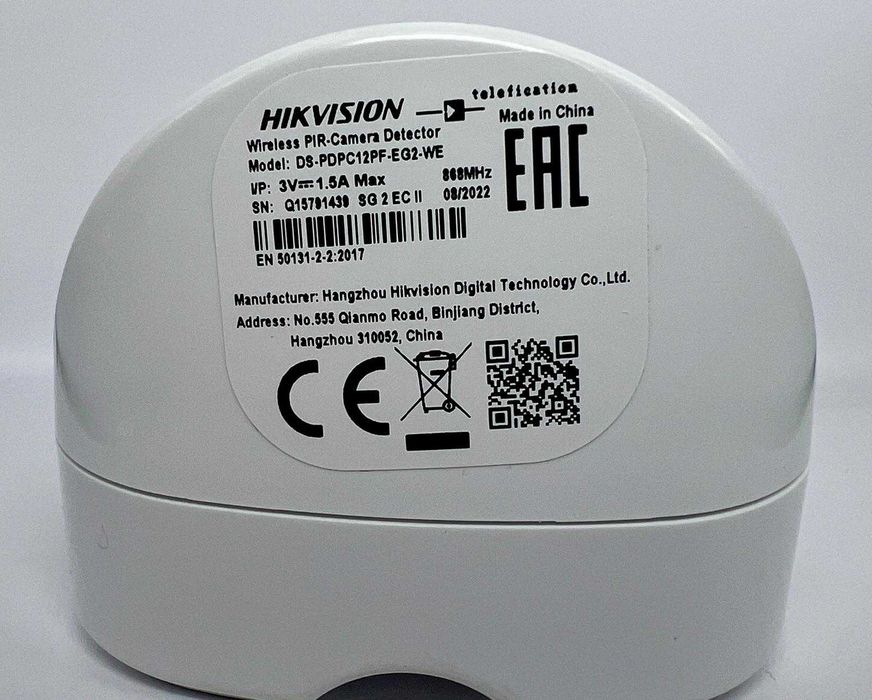 Senzor mișcare Hikvision DS-PDPC12PF-E02-WE - Wireless - PIR - Cameră