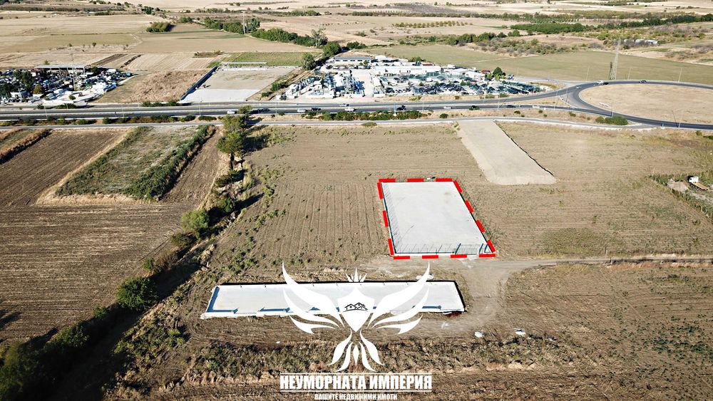 Под наем автокъща, земя, парцел, паркинг, автосалон склад 1545кв гр.Асеновград втора линия по чакълест път