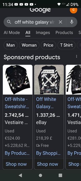 Bluza Off White Galaxy Virgil Abloh L
