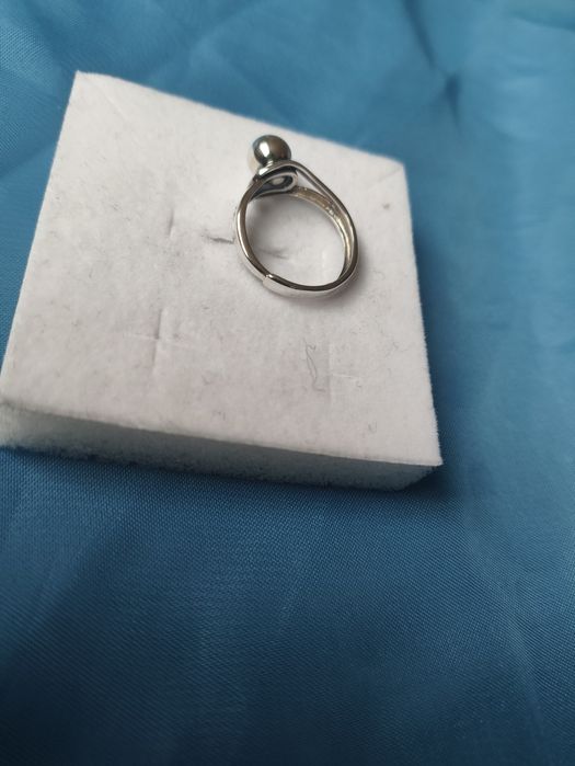 Сребърен регулируем пръстен с топче