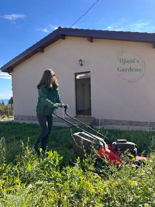 Косене на високи и ниски треви, поддръжка на градини, изграждане