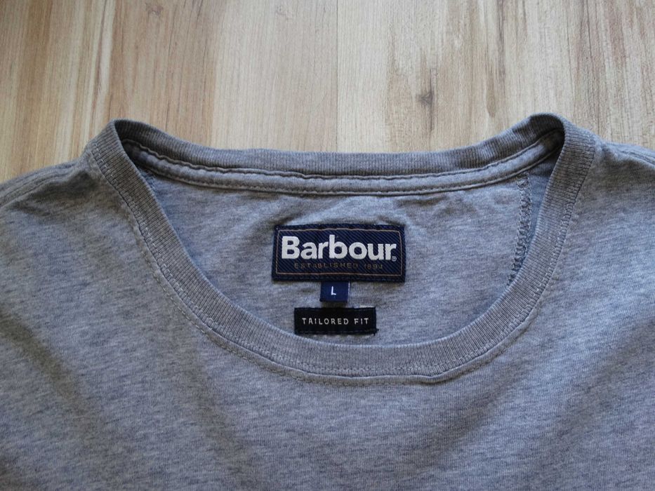 Barbour Tailored Fit мъжка сива тениска размер L