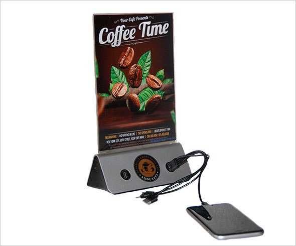 тейбл тент/холдер/менюхолдер с powerbank, LED подсветкой, с лого