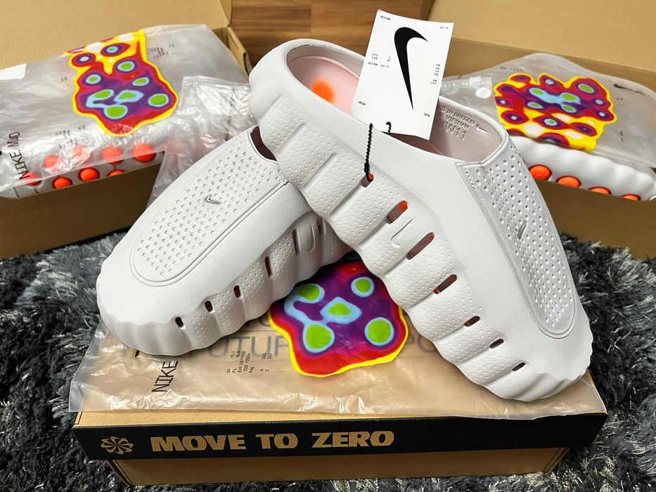 >- Calitate Top -< Papuci / slide sneakers / șlapi bărbați Nike Mind 001 Light Smoke Grey trend vara 2026 (mai comozi decât Yeezy sau Crocs)