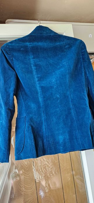 Дамско Синьо велурено сако – цвят кралско синьо ХС -С