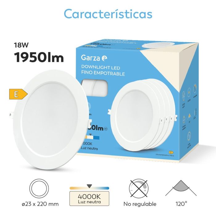 Pachet de 3+1 spoturi LED încastrate 18 W, 4000 K (lumină neutră