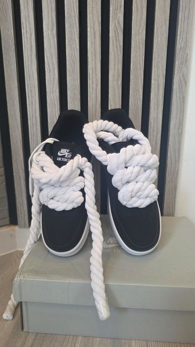 Vând adidași nike air force 1 black  rope 38