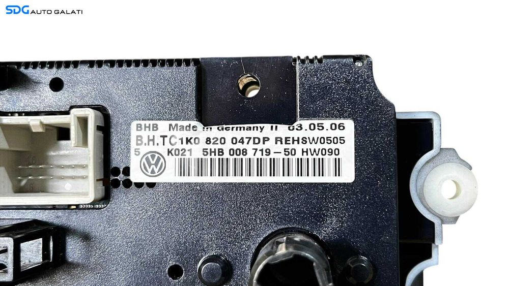 Panou Modul Unitate Comanda AC Aer Conditionat Clima Climatic Volkswagen Golf 5 Plus 2004 - 2008 Cod 1K0820047DP 5HB008719 [LC0582]