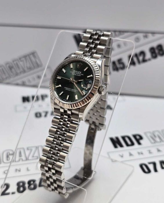 Ceas de dama Rolex Datejust 31MM Automatic , Bratara Jubilee si Bezel 18K aur alb