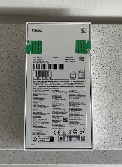 Смартфон OPPO A6x 5G, 4GB, 128GB, Ice Blue