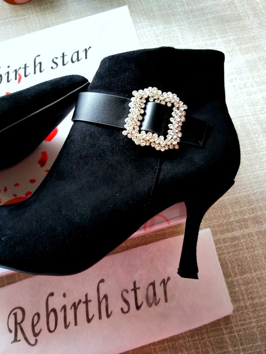 Botine din imitatie de piele intoarsa