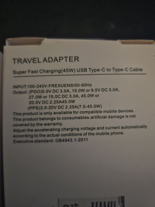 Incarcator 45 w usb c