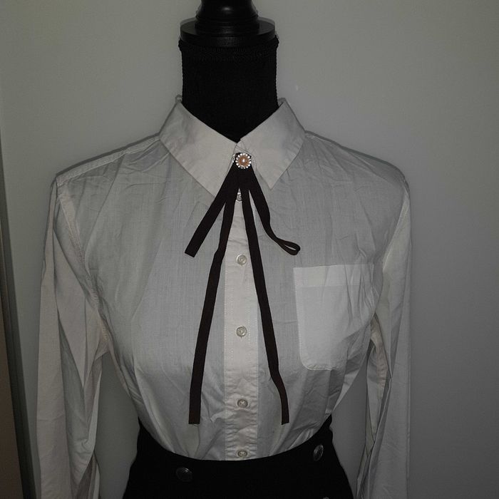 Brosa subtire cu bijuterie - fundă pentru gât guler office