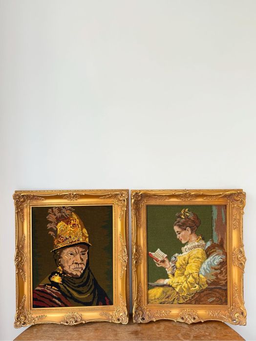 Гоблен Момичето с книгата и Мъжа със златния шлем