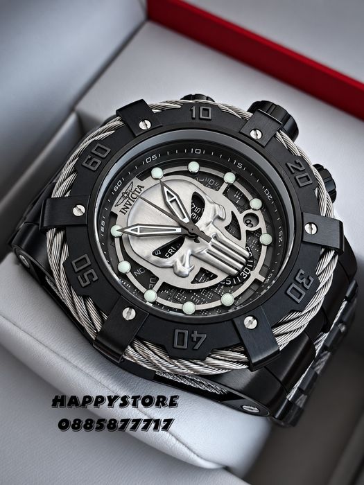 INVICTA Thunderbolt Punisher black 53 mm, Инвикта нов мъжки часовник