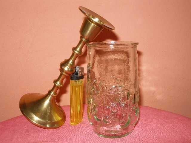 Свещник Ваза-Бронз Стъкло