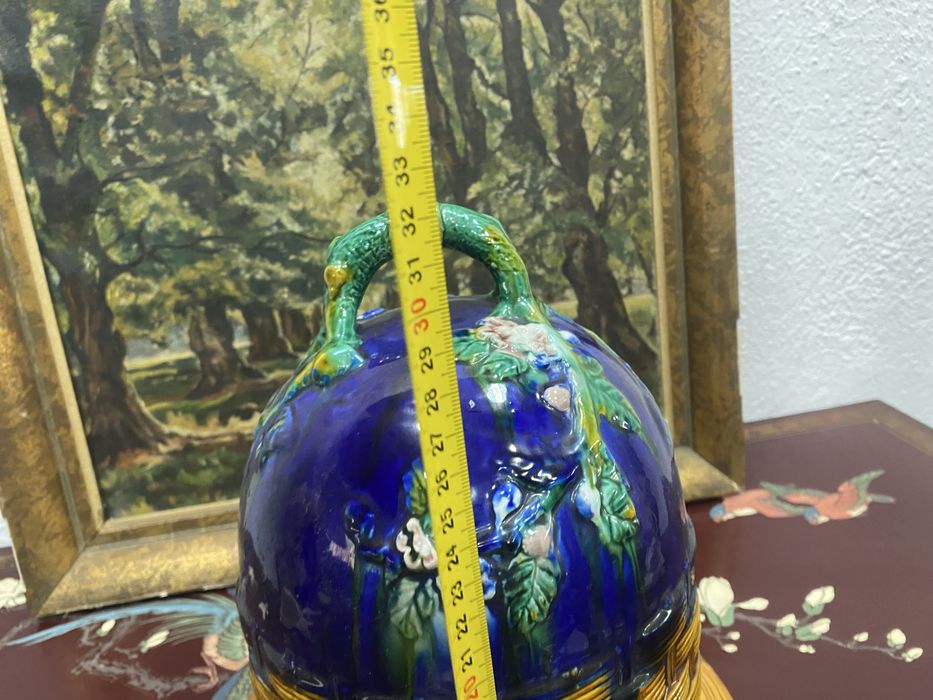 Порцеланов съд за масло Butter Dish Art Nouveau Франция 1900