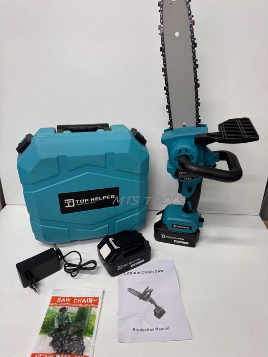 Mini drujba electrica cu acumulator Top Helper lama 12" 2 lanturi