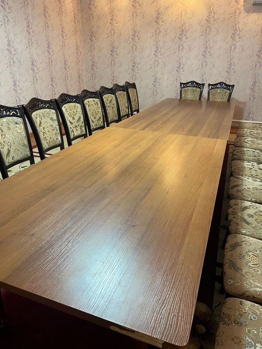 Үстел 24 орындығымен