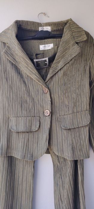 Costum catifea: pantalon&sacou&curea