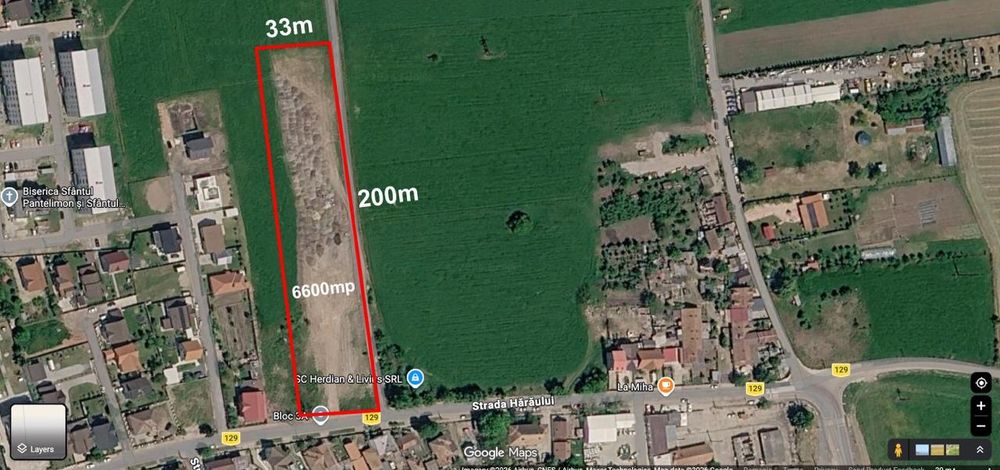 Teren intravilan Deva cu PUZ pentru  4 hale 6600 m2