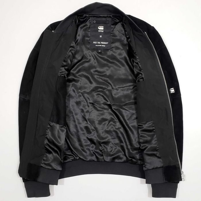 G-STAR RAW BATT Оригинално Мъжко Кожено Яке Велур Кожа Като Ново M-L