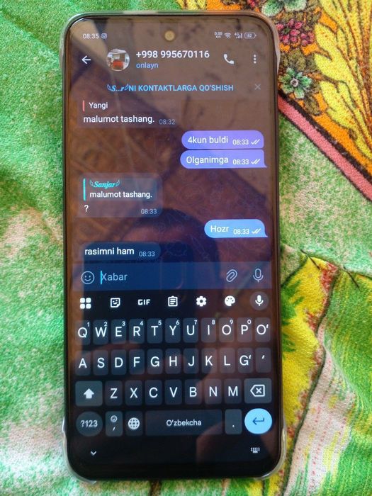 Infinix Hot 50 i yangi  128 xotira karobka bor bir oy boʻldi olinganig