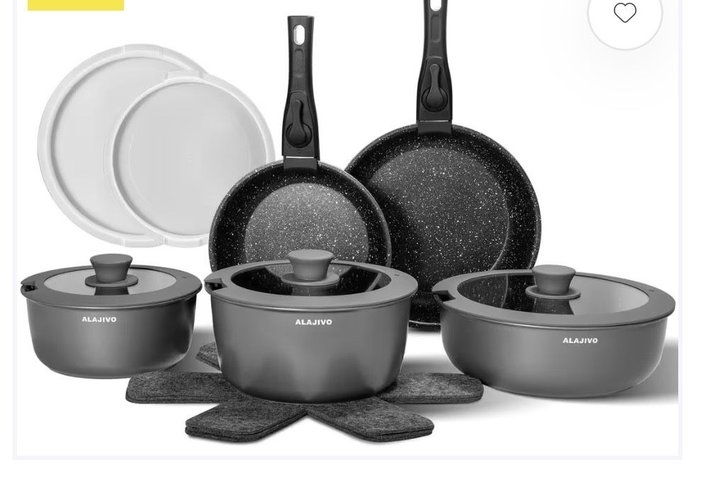 Set de vase antiaderente 17 piese