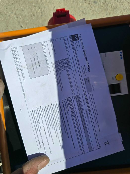 Tablou Electric Portabil PCE Spitz 32A - Organizare Santier - Cauciuc Plin