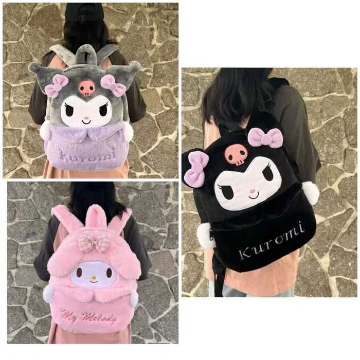 Голяма Плюшена Раница Куроми, Плюшена чанта Hello Kitty Kuromi