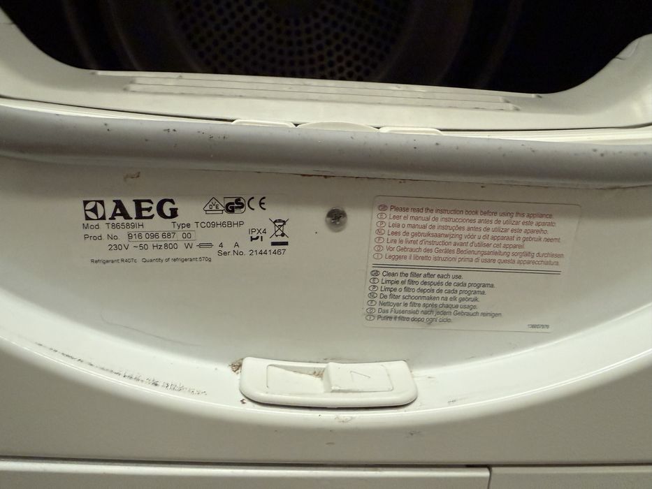 Uscător rufe AEG Lavatherm ProTex Plus SensiDry 8 kg – pompă de căldură