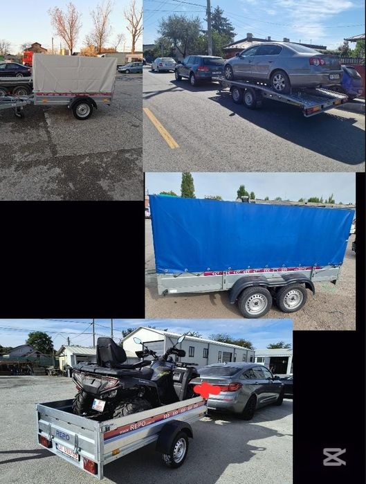 Remorca remorci de inchiriat cu prelata și fără 750 kg
