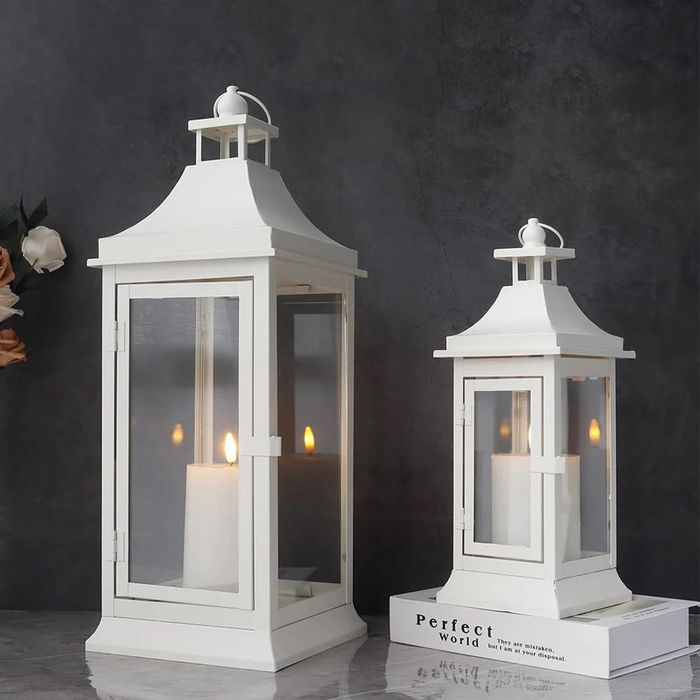 Set 2 felinare albe, elegante