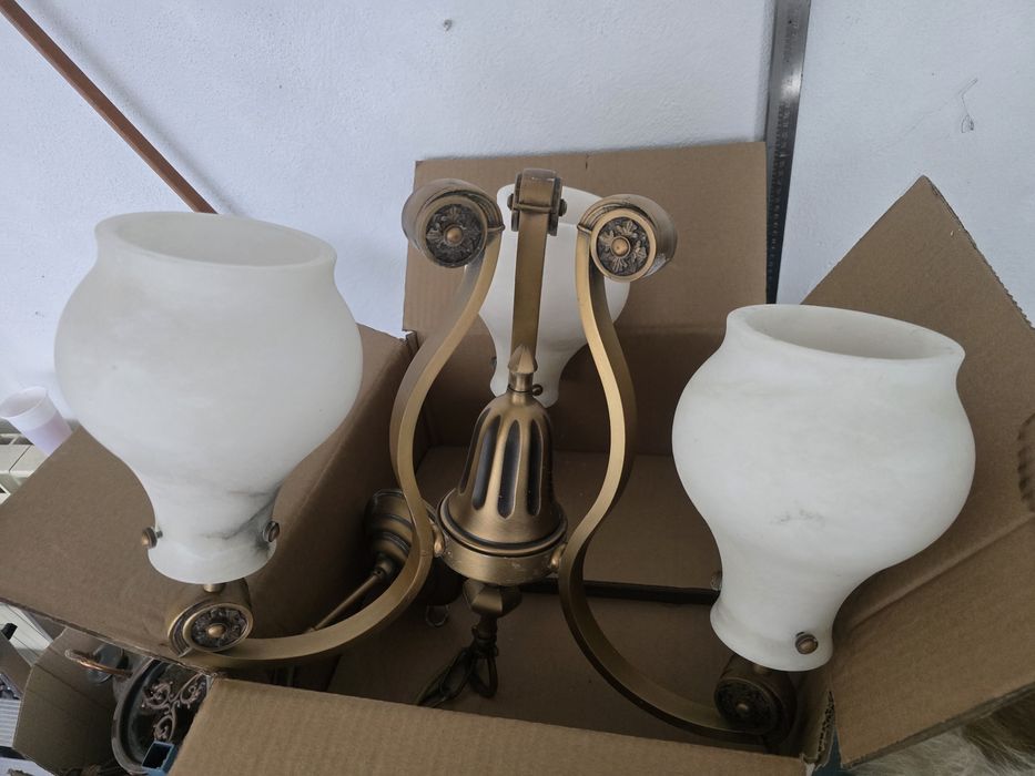 Set candelabru vintage + 2 aplice