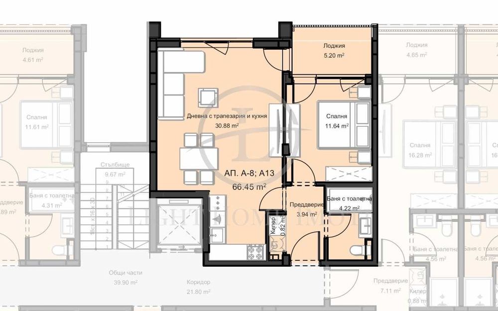 Продава се Двустаен апартамент в Пловдив, Остромила - 75 кв.м за 677 €/кв.м - Снимка #6