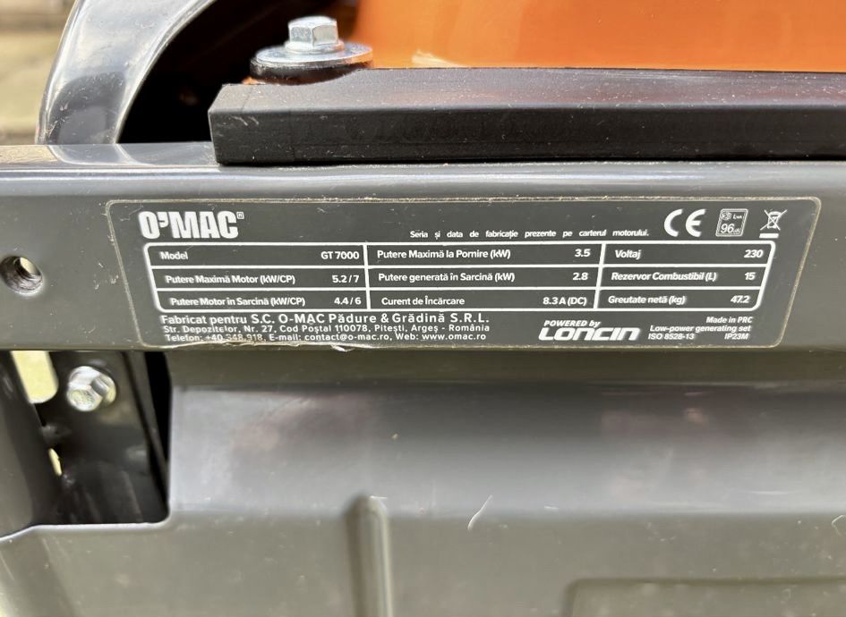 Generator curent electric Omac GT7000 3,5 kw