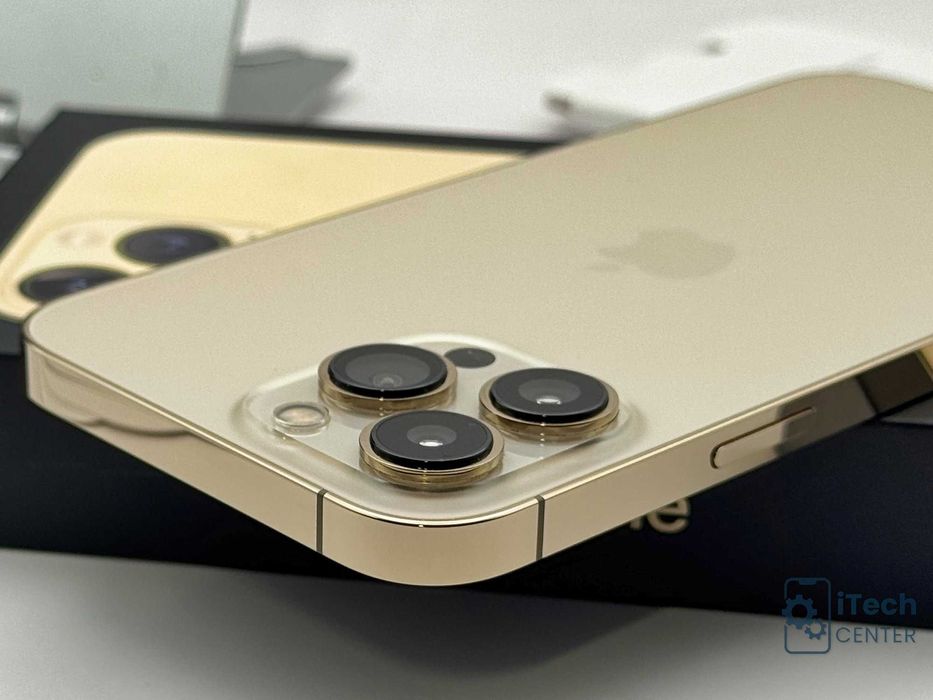 iPhone 13 Pro MAX, 128GB, Gold, 100% батерия, КАТО НОВ, 1г. ГАРАНЦИЯ!