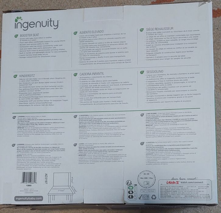 Ingenuity - Scaun masa 2 in 1 Ultramarine Green