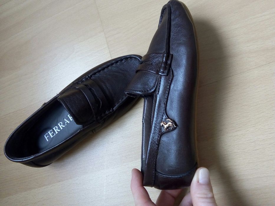 Лоферы р 28,натур кожа