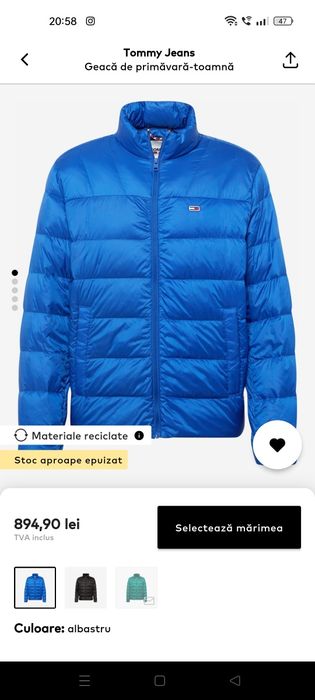 Geaca subțire originala Tommy Jeans