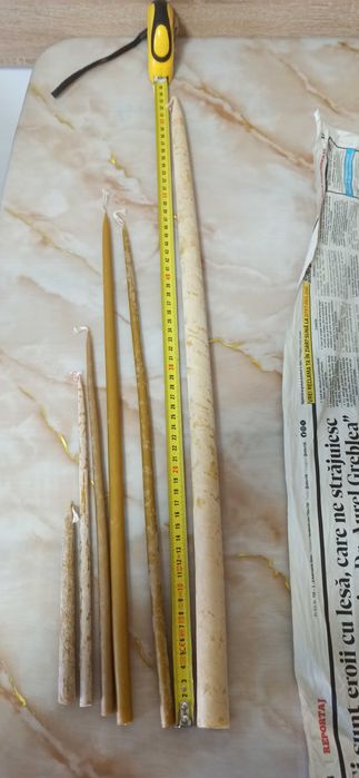 Vând lumânări din ceară naturală de albina