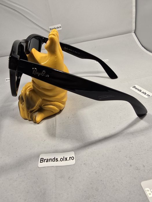 Promotie - Ochelari de soare polarizati Rayban Wayfarer 2140, rama lucioasa, lentila verde