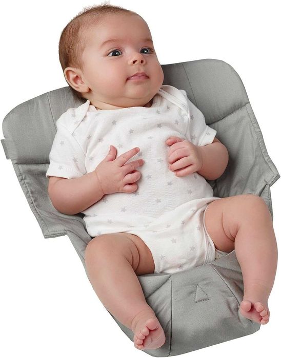 Ergobaby Baby Infant Insert for Baby Carrier with Neck & Head Support, for Newborns (Holds 3.2 - 5.kg), Cotton Grey,