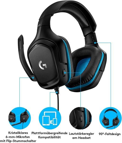 Нови Гейминг Геймърски Слушалки Logitech - G432, 981-000770, 2 години Гаранция