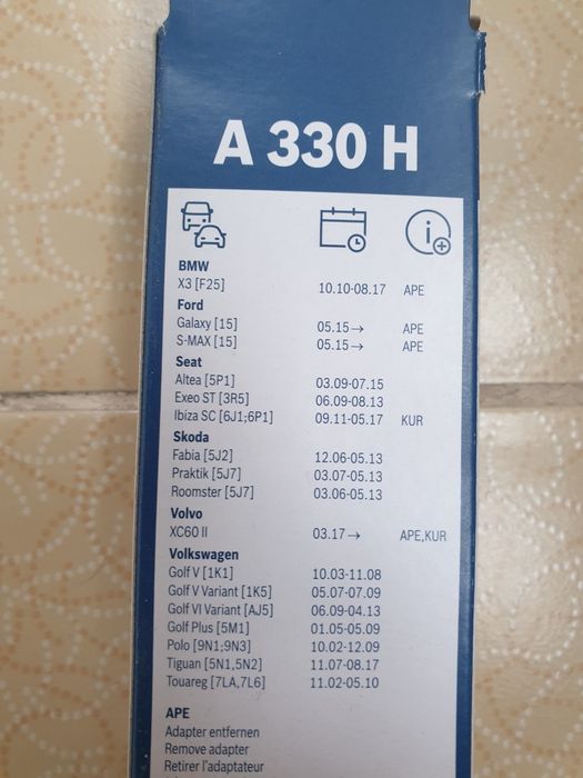 Stergator spate Bosch -> Golf\Tiguan\Touareg\X3\Altea\XC60