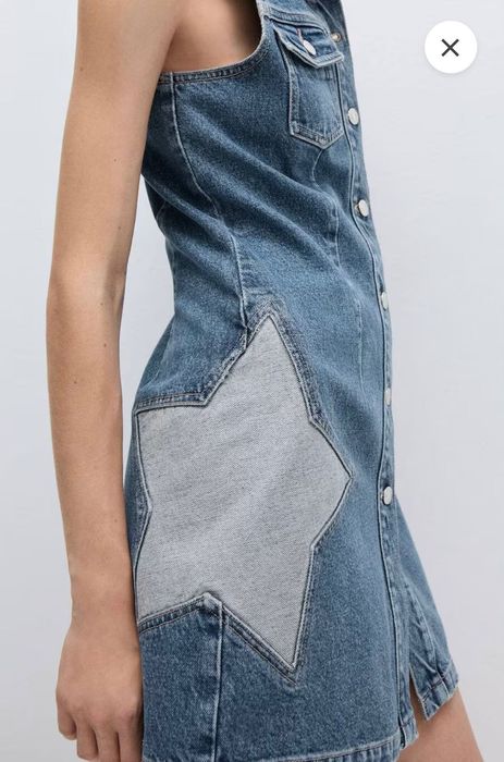 Mango дънкова къса рокля, нова