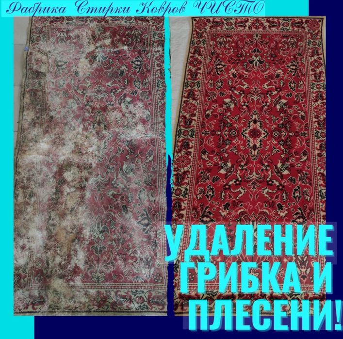 Мойка, стирка ковров с применением Хлора