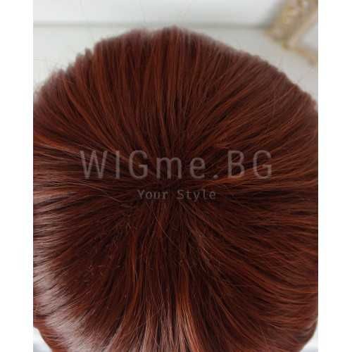 Къса рижава перука с бретон Лин